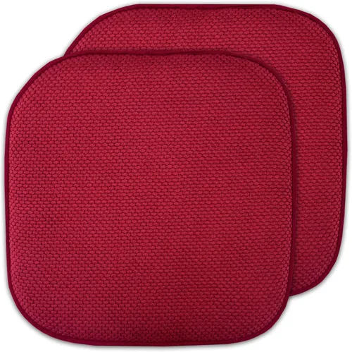 Miniatura 126 de Sweet Home Collection Cojines de espuma viscoelástica para silla, antideslizantes, diseño de panal de abeja, 16 x 16 pulgadas, paquete de 2