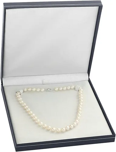 Miniatura 26 de The Pearl Source 14K Gold 6.5-7.0mm AAAA Quality Round White Freshwater Cultured Pearl Necklace for Women in 16"-36" Lengths