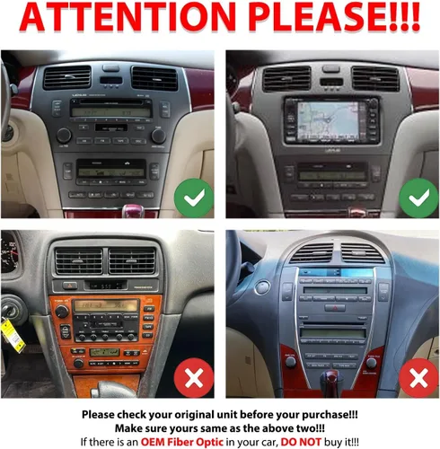 Miniatura 2 de Para Lexus ES 250 300 350 2002-2006 CarPlay Android Navegación Automática Estéreo GPS Radio Cámara Reverse Pantalla 9 "IPS Pantalla Táctil Headunit