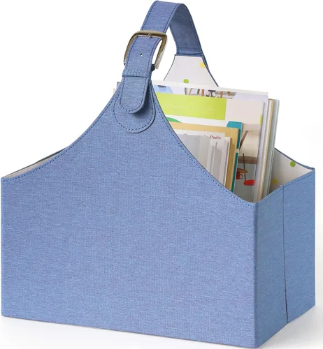 Miniatura 8 de Porta revistas, estante plegable para revistas, con mango ajustable, soporte para archivador de revistas, duradero, carpeta de suelo, organizador