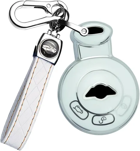 Miniatura 10 de ontto Silver Edge - Funda inteligente para llave de entrada sin llave con llavero compatible con Mini Cooper Countryman Paceman 2007-2014, protector