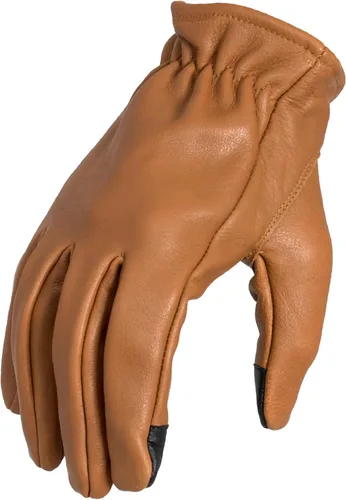 Miniatura 5 de First Mfg Co Roper - Guantes de cuero para motocicleta para hombre y mujer - Ternera desnuda suave, puño corto sin forro, estilo clásico, dedos