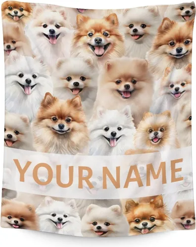 Miniatura 28 de Manta de Pomerania para niñas, tamaño de regazo de 30 x 40 pulgadas, manta de felpa suave y mullida, manta rosa para perro para sala de estar