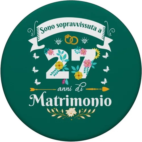 Miniatura 3 de Sono Sopravvissuta 27 Anni di Matrimonio Per Donna Moglie PopSockets MagSafe PopGrip for iPhone