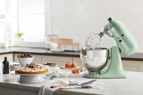Miniatura 4 de KitchenAid Artisan Series KSM150PS, mezclador de pie con cabezal inclinable de 5 cuartos de galón con escudo de vertido KSM150PS, pistacho