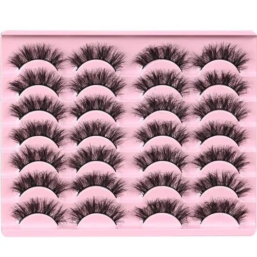 Miniatura 7 de FARRED - Pestañas postizas esponjosas naturales, paquete de pestañas cortas y finas, aspecto natural, ojo de gato, tiras de pestañas pequeñas