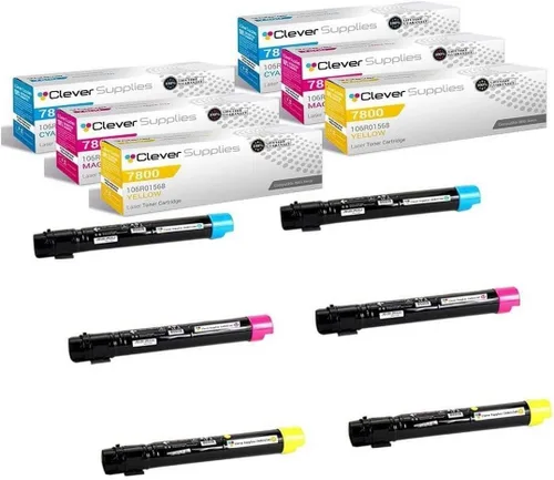 Miniatura 284 de CS compatible Xerox Phaser 6510/WorkCentre 6515 (106r03480) 2 cartuchos de tóner negro para Phaser 6510, WorkCentre 6515 2 negro