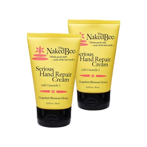 The Naked Bee Loción en crema reparadora de manos con miel de flor de pomelo con ceramida, 3 unidades