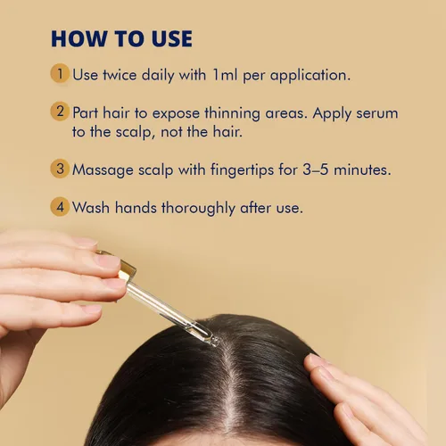 Miniatura 6 de Kit de crecimiento de cabello y barba de minoxidil al 5%: suero tópico de minoxidil extra fuerte para el crecimiento del cabello para adelgazar