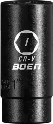Miniatura 19 de BOEN Toma de impacto profundo de 1/2 pulgada, enchufe premium de 5/16 pulgadas, SAE, 6 puntos, acero Cr-V con marcado láser, fuerte y duradero