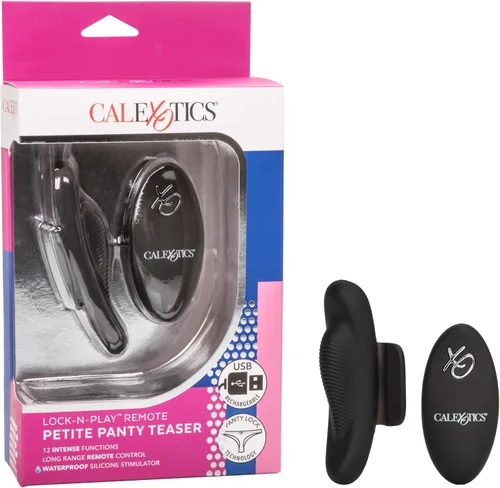 Miniatura 15 de CalExotics Lock-N-Play SE-0077-58-3 - Vibrador de clítoris de silicona resistente al agua con 12 funciones, recargable con vibración parpadeante