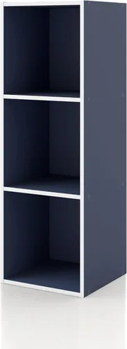 Miniatura 19 de Homes: Inside + Out Apexa - Estantería organizadora de almacenamiento de 2 cubos, estantería apilable de madera para cubos para organización