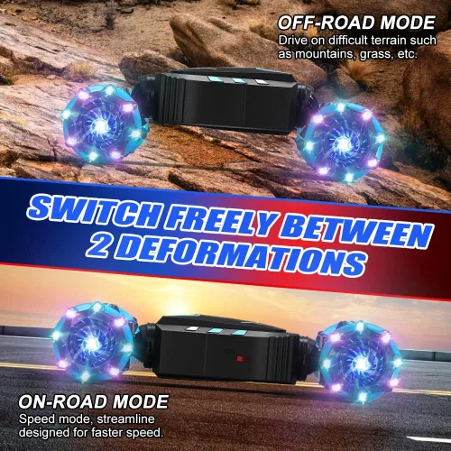 Miniatura 2 de Axirata - Coche de control remoto controlado a mano, coche de acrobacias RC con gestos con spray, luces y música para niños de 6 a 13 años, 4WD