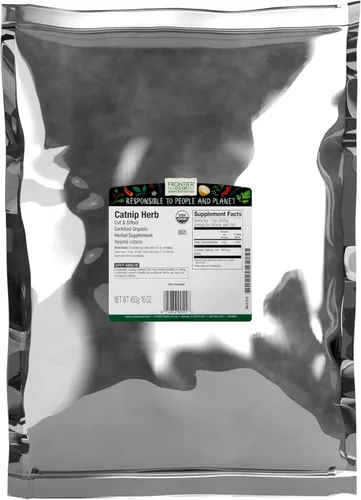 Frontier Co-op Hierba gatera orgánica, 1 libra a granel, amada por gatos y jardineros, mezcla de té popular, orgánica, kosher