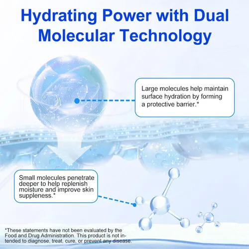 Miniatura 3 de Paquete de 2 polvos de ácido hialurónico para la piel, alto peso molecular, profundamente hidratante, polvo soluble en agua de grado cosmético