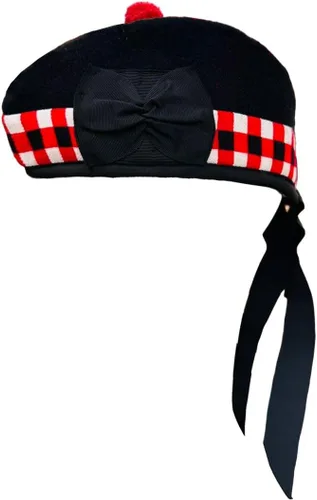 Miniatura 22 de AAR Gorros Glengarry Balmoral Kilt Scottish para hombre en dados y lisos 100% lana Piper 52-62