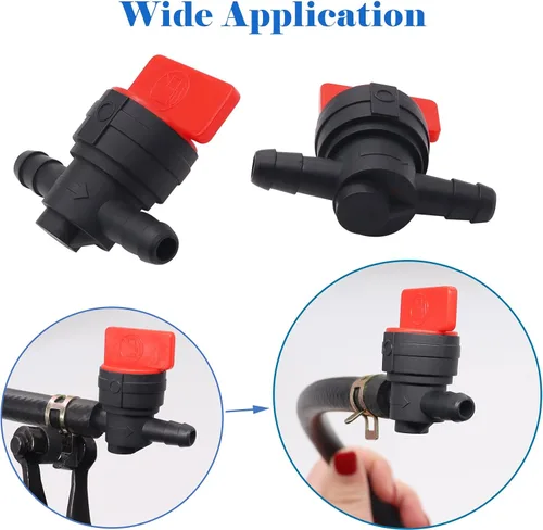 Miniatura 6 de Tnisesm 2 piezas de válvula de apagado de combustible con abrazadera para Briggs y Stratton 9494768 493960 698183 698181 697947 5019H 5019K