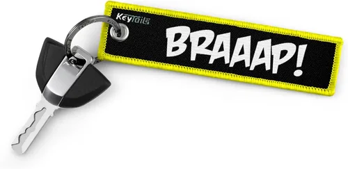 Miniatura 2 de Keytails - Llaveros de calidad premium para motocicleta, coche, scooter, ATV, UTV [Braaap!] Amarillo hi-viz
