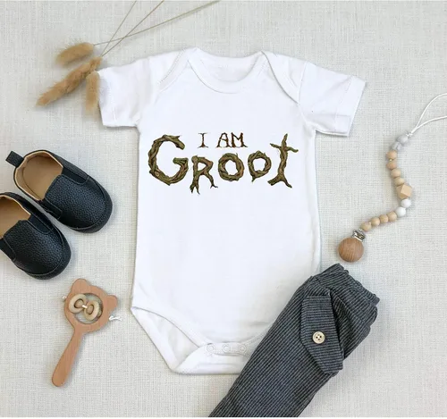 Miniatura 3 de TripleBDesigns I AM GROOT - Mameluco de una pieza para bebé recién nacido