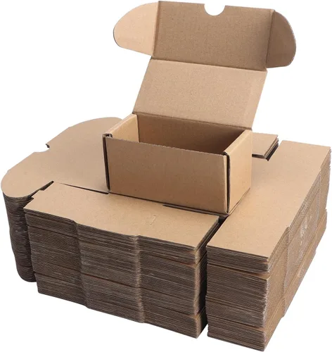 Miniatura 9 de PHAREGE - Paquete de 25 cajas de envío de 6 x 6 x 2 pulgadas, cajas de cartón corrugado marrón, cajas de correo pequeñas para embalaje de pequeñas