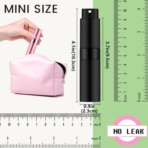 Miniatura 7 de 5 unidades/0.3 fl oz perfume de viaje recargable, atomizador de perfume portátil recargable, botella de spray vacía de tamaño mini para hombres