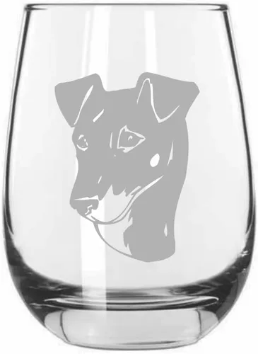 Miniatura 22 de Sakhalin Husky Dog - Copa de vino grabada personalizada de 15.25 onzas sin tallo