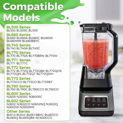 Miniatura 3 de Tapa de repuesto para boquilla de vertido compatible con tapa de licuadora Ninja, tapa de repuesto para jarra de 72 onzas Ninja Blender Square Top