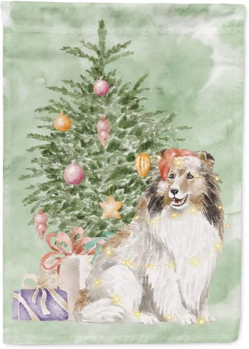 Miniatura 80 de Caroline's Treasures CK8213GF Bulldog Inglés #2 Regalos de Navidad y árbol de jardín Bandera de buzón Bandera decorativa para patio exterior, patio