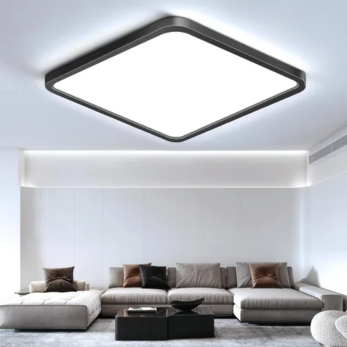 Miniatura 13 de Lámpara de techo LED de 12 pulgadas 24W cuadrada con montaje empotrado, lámpara de techo LED blanca de luz diurna de 5000K, luces de techo modernas
