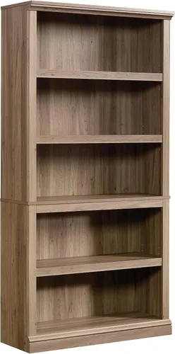Miniatura 13 de Sauder Estantería de libros de madera de 5 niveles Librería multipropósito para oficina en casa, sala de estar, en acabado Negro Estate Estate Negro