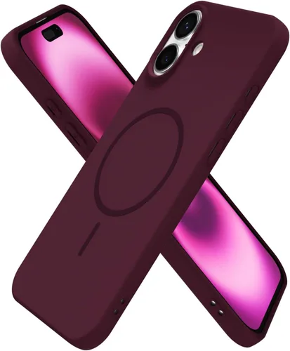 Miniatura 49 de oakxco Funda de silicona Mag Safe para iPhone 17 Pro Max, funda magnética delgada y fina compatible con carga inalámbrica MagSafe, bonita funda Negro