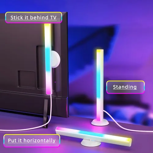 Miniatura 8 de Barra de luz LED inteligente, retroiluminación de TV, iluminación ambiental, compatible con Alexa, barra de luz RGB para habitación con 16 millones
