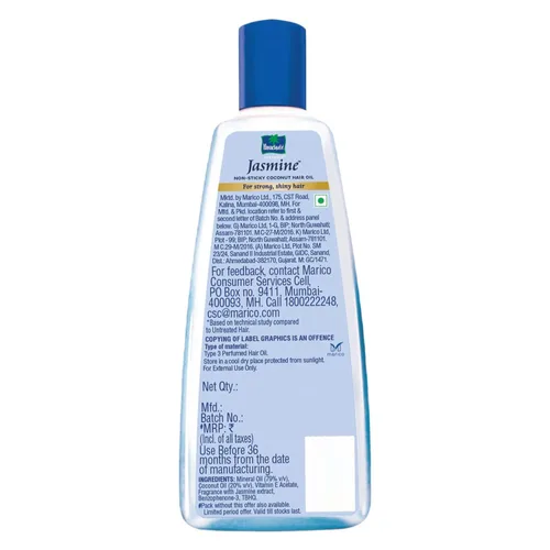 Miniatura 7 de Parachute Advansed Aceite de coco enriquecido con jazmín con vitamina E para un cabello fuerte y brillante. Repara y fortalece el cabello. Para todo