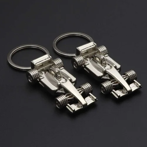 Miniatura 3 de Llavero de coche de carreras 3D F1, regalo para padre, marido, novios, metálico, mediano