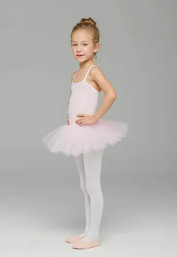 Miniatura 4 de MdnMd Ballerina Outfits Toddler Girls Ballet Tutu Leotard Dance Glitter Camisole Skirted Ballerina Dress
