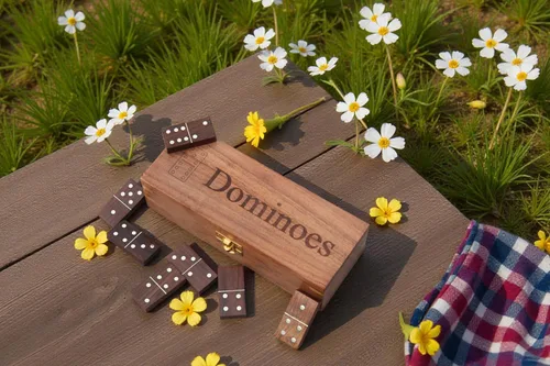 Miniatura 7 de Set de Dominós T one para Adultos con Caja de Madera (28 fichas) Dominós para Niños Juego de Fiesta Familiar Regalo