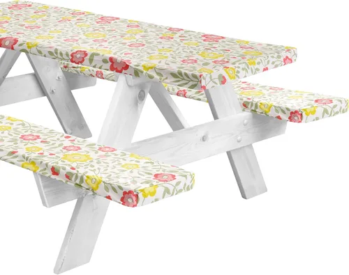 Miniatura 12 de LINPRO - Funda de mesa de picnic de 6 pies con fundas para bancos, fundas ajustadas de mesa de picnic de vinilo con elástico, elementos esenciales