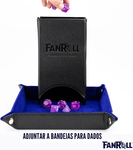 Miniatura 4 de FanRoll - Torre de dados plegable: negro, juego de rol, accesorios para Dungeons and Dragons