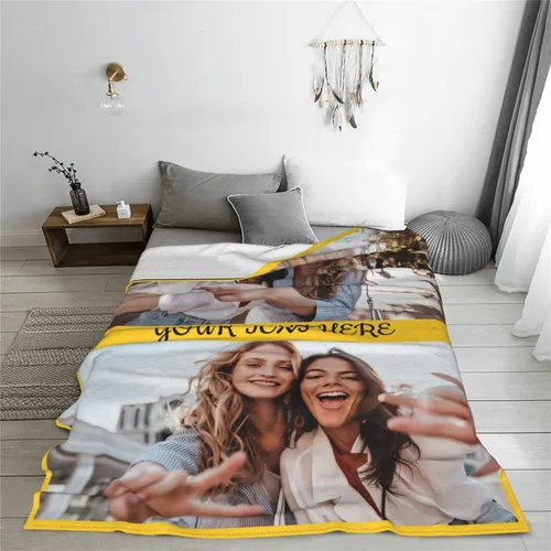 Miniatura 3 de Abybela Manta personalizada con texto fotográfico para regalos de parejas, manta personalizada con imagen, regalos para novio, novia, esposa, Foto-2