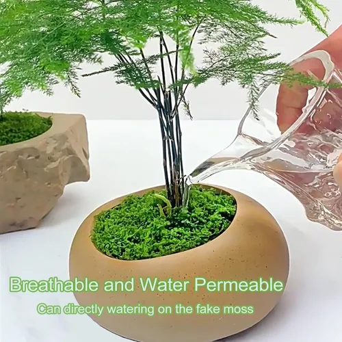 Miniatura 6 de Musgo falso para plantas en maceta, musgo verde para manualidades, musgo floral artificial para macetas, decoración de musgo verde para centros