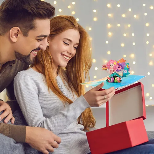 Miniatura 4 de Tarjeta desplegable de feliz cumpleaños Tarjeta de felicitación de cumpleaños con globos emergentes 3D para niños, adultos, familiares y amigos, 5