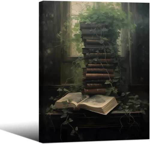 Miniatura 31 de Póster de libro gótico de academia oscura vintage de mediados de siglo, arte de pared de lienzo victoriano de estilo bohemio, impresiones estéticas