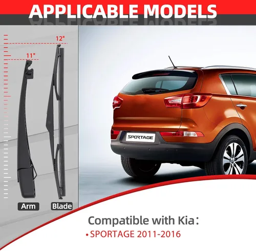 Miniatura 4 de OTUAYAUTO Juego de limpiaparabrisas trasero para KIA Sportage 2011 2012 2013 2014 2015 2016 OE:988111H000