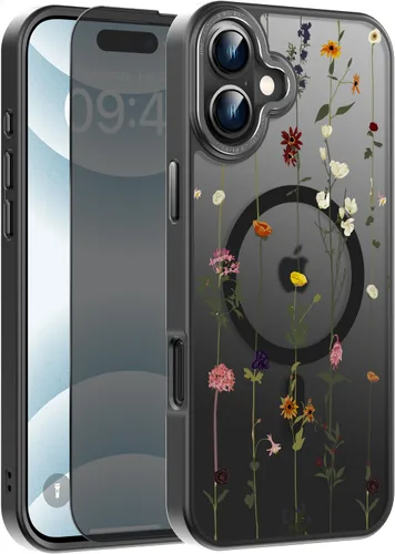 Miniatura 75 de Goodon Funda para iPhone 17 Pro con protector de pantalla de privacidad, compatible con Magsafe, a prueba de golpes, translúcida mate, bonita funda