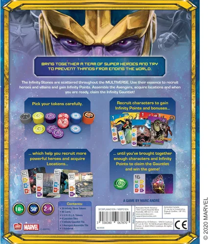 Miniatura 3 de Asmodee Juego de mesa Marvel Splendor: une héroes y gemas en una aventura de estrategia épica, juego familiar para niños y adultos, a partir de 10