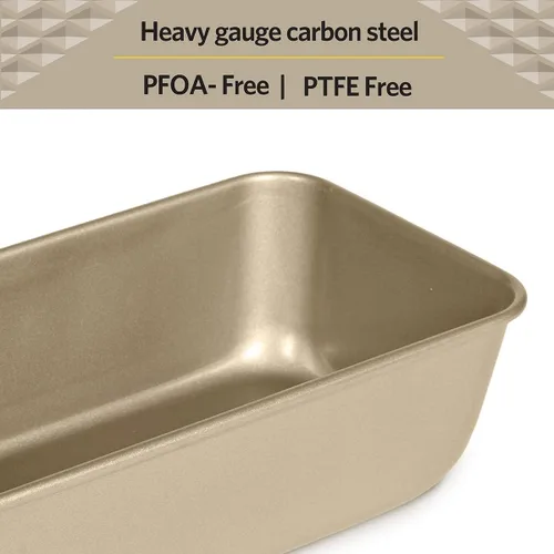 Miniatura 4 de Glad Molde para hornear pan antiadherente, utensilios de metal resistente para pan y pasteles, 9.5 x 5.5 x 3 pulgadas (paquete de 6)