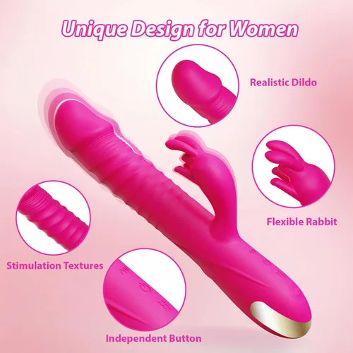 Miniatura 4 de SUPOLA - Consoladores con vibrador de empuje, juguetes sexuales para adultos para mujeres - Juguetes sexuales, consoladores, vibrador de punto G