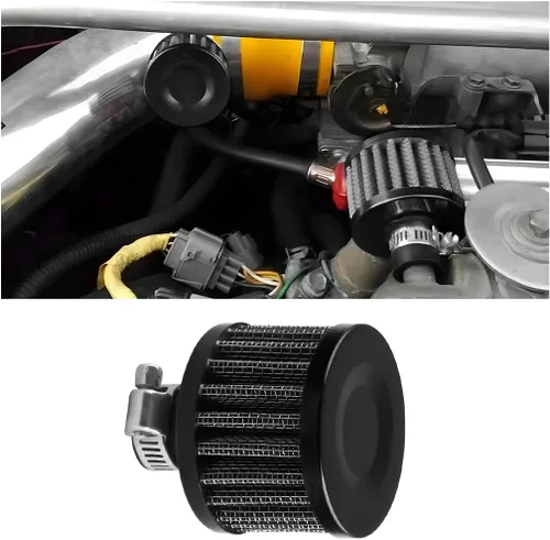 BESULEN Filtro de admisión de aire y respiradero, filtro de aire frío universal de 0.47 pulgadas, filtro de admisión de aire de ventilación turbo de
