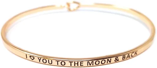 Miniatura 16 de By you - Brazalete con gancho, pulsera delgada grabada con un mensaje positivo e inspirador