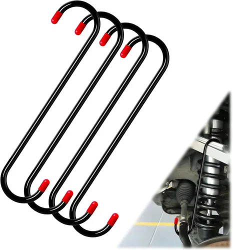 Miniatura 21 de 2 ganchos para pinzas de freno con puntas de goma, acero duradero, herramientas automotrices a prueba de óxido para frenado, eje, suspensión